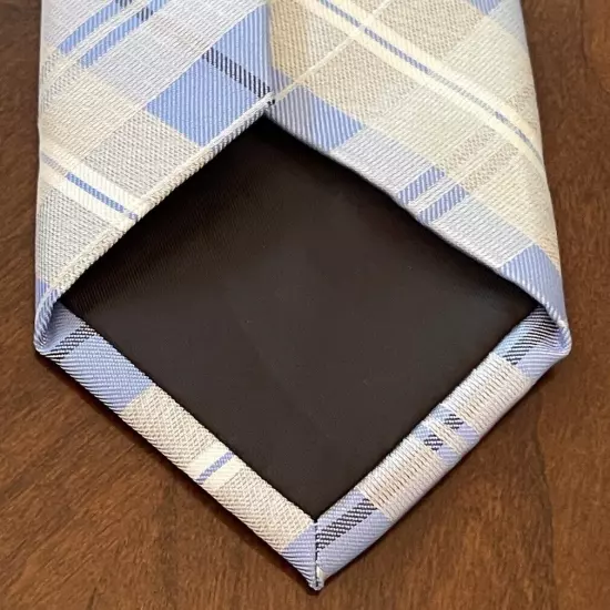 Apt. 9 Blue Gray Hand Made 91% Polyester 9% Silk Men’s Neck Tie Made In China