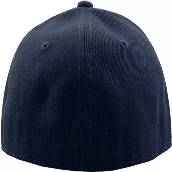 Premium Solid Fitted Cap Baseball Cap Hat, Flat Bill / Brim NEW