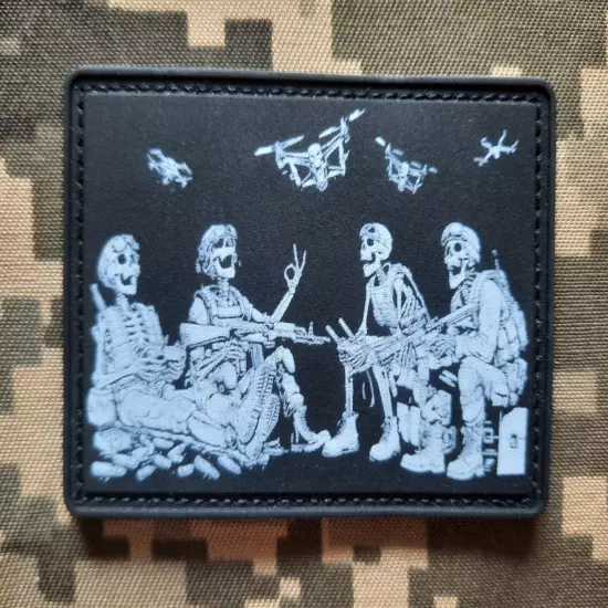 Ukrainian Morale Patch Company Drone Army Tactical Military War Badge PVC Hook