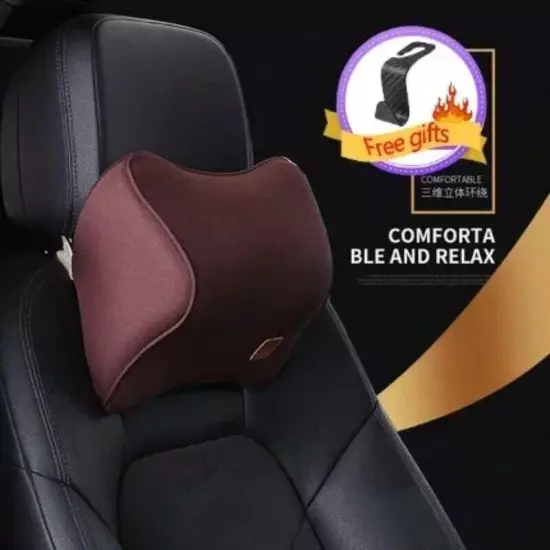 Car Pillow Memory Foam Car Lumbar Support Cushion Soft Car Seat Neck Pillow