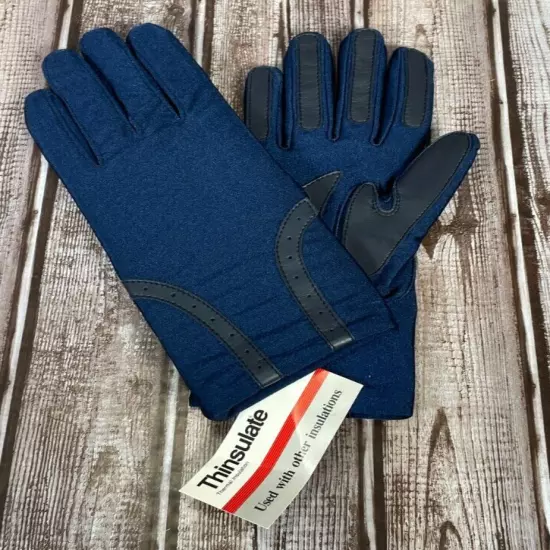 Vintage THINSULATE Ladies Women's Blue Stretch Driving Gloves OSFA NOS NWT