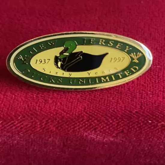 New Jersey Pin 1937 - 1997 Ducks unlimited pin Sixty Years Anniversary Edition