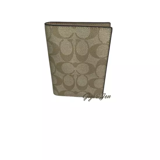 Coach Passport Case In Signature Canvas New