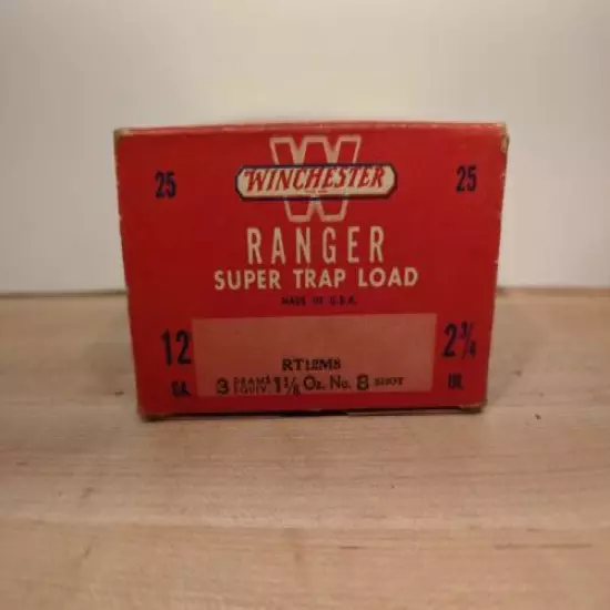 VINTAGE WINCHESTER Ranger Super Target Load 12 Ga Empty Shotshell Box Only