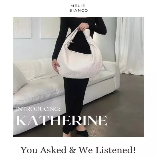 Melie Bianco Katherine Brigitte Satchel Oversized Edition Woven Knot Bag ANTHRO!