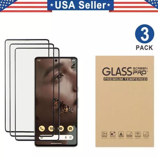 3PK Tempered Glass Screen Protector Google Pixel XL 3 4 5 6 7 7a 8a 8 9 Pro Fold