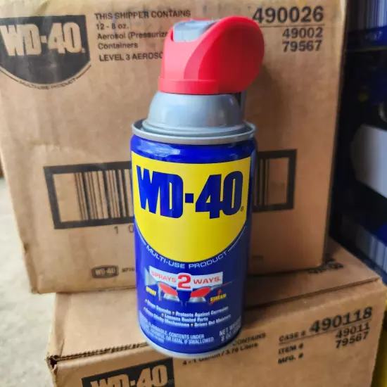 WD-40 Original Forumla, Multi-Use with Smart Straw Sprays 2 Ways, 8oz PACK OF 12