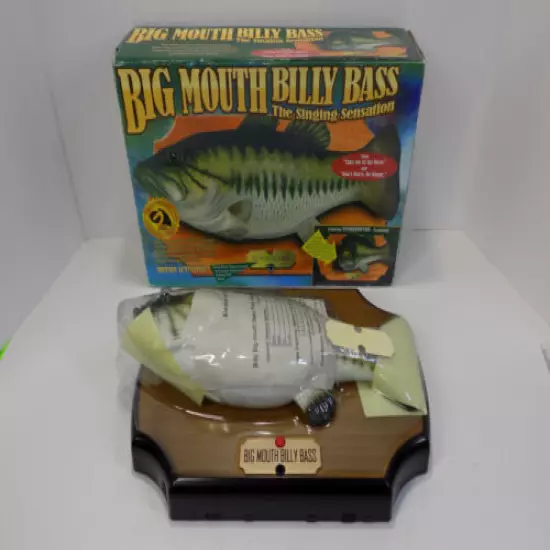 Vintage New Old Stock Big Mouth Billy Bass The Singing Fish 1998 Original Box 