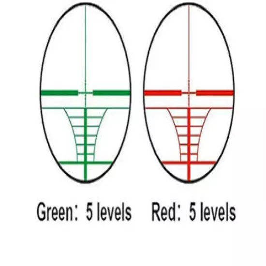 US SELLER 2-7x32 Scope illuminated Green/Red Rangefinder Reticle 