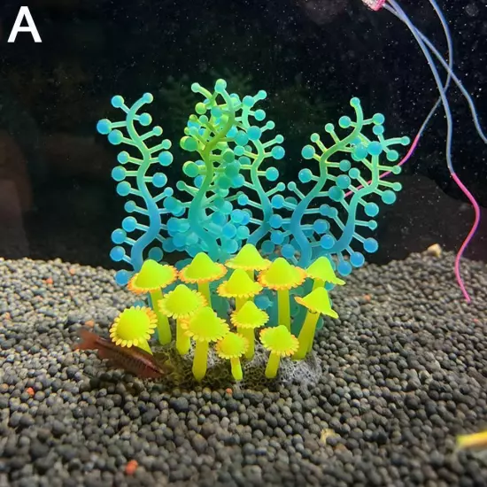 Silicone Fluorescent Coral Aquarium Landscaping G5X3