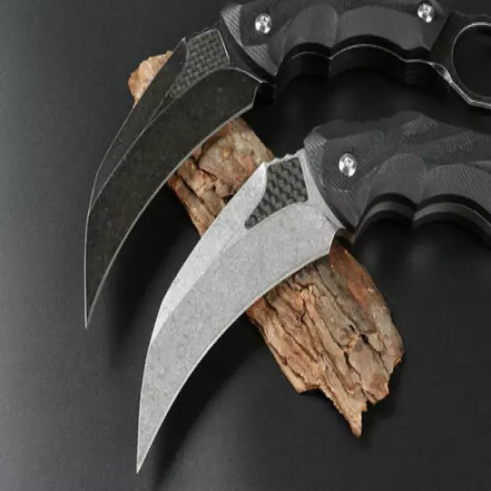 8'' New CNC D2 Steel Blade G10 Handle Survival Hunting Karambit Claw Knife C52