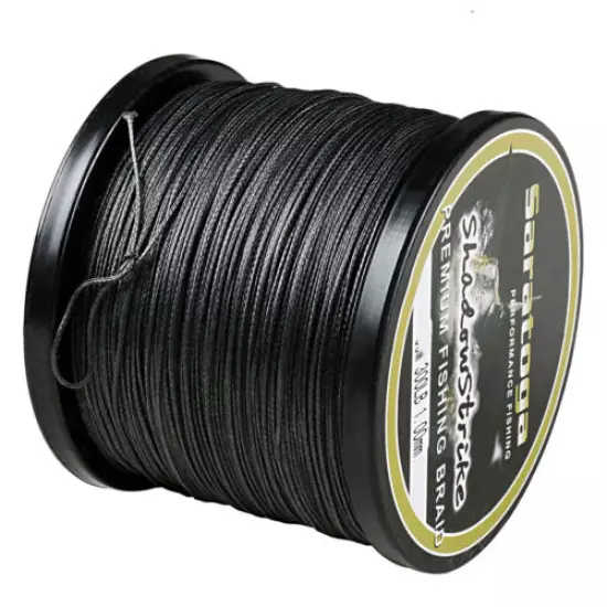 8 Strands Black PE Power Dyneema Braid Fishing Line 100/300M/500M/1000M/2000M