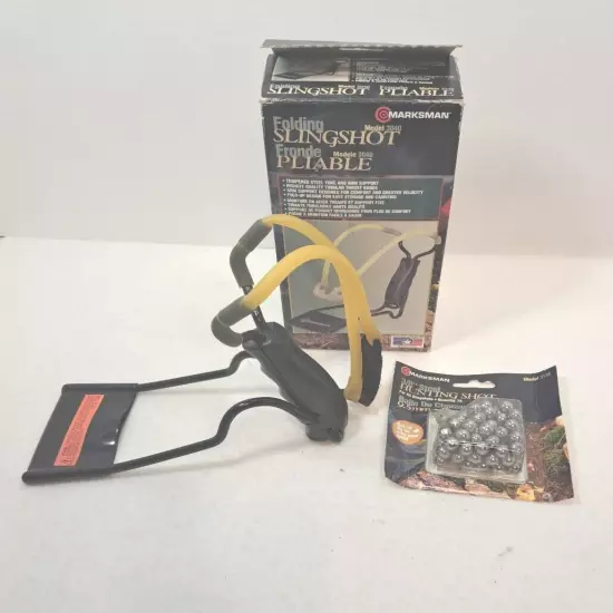 Marksman Folding Slingshot# 3040 W/3/8 Steel Hunting Shot-VINTAGE-NEW IN BOX