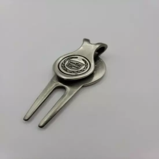 Vintage Cadillac Golf Chrome Metal Divot Tool Money Clip