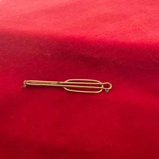 Gold-Tone Tie Clip Clasp Bar / Money Clip