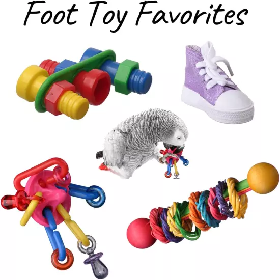 SB50013 Favorite Bird Foot Toys Assortment - Engaging Variety Pack for Medium to