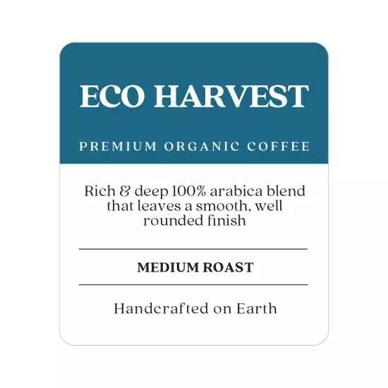 Medium Roast Whole Bean Coffee, Medium Roast, Eco Harvest Organic Blend, 2 Lb