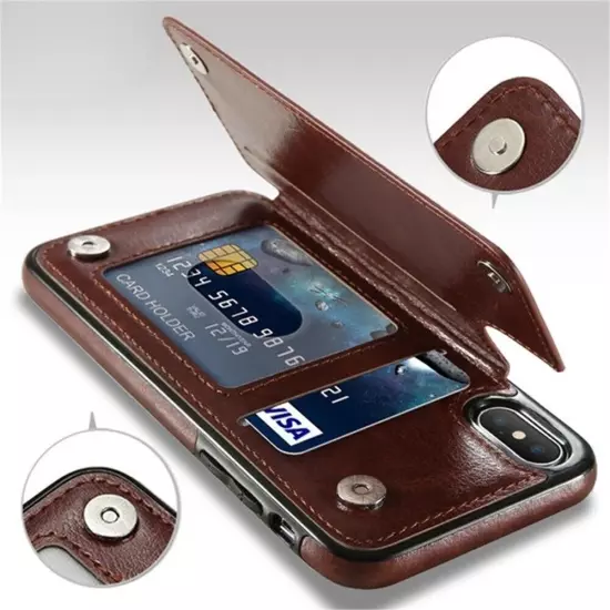 Wallet Card Case Cover Leather Magnetic For iPhone 15 16 PRO MAX 14 13 12 11 XS 