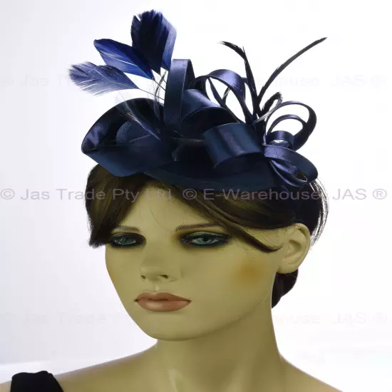 Spring Racing Race Party Melbourne Cup Feather Headband Hairband Clip Fascinator