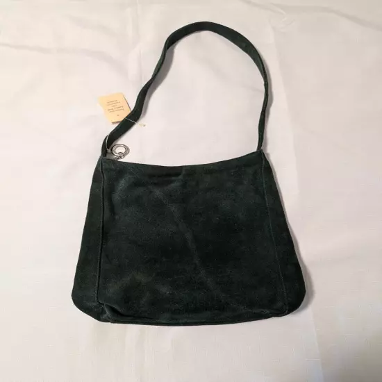 Wilsons Leather Green Suede Bag