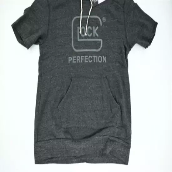 GLOCK PERFECTION HOODIE SHORT SLEEVE HOODED SWEATSHIRT GRAY XL 17 19X 43X 44 48