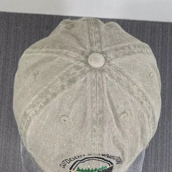 Outdoor Connection Baseball Hat Cap Strapback Adjustable Olive Gray Acid Wash