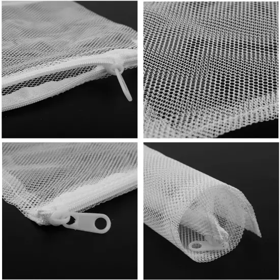 20pcs Nylon Aquarium Filter Media Bags Fish Tank Net Mesh Bag w/ Zipper Reusable