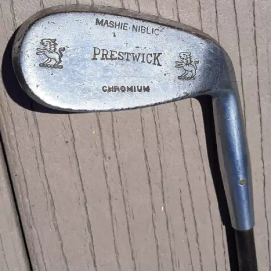  Vintage Prestwick Mashie Niblic 37 inch Chromium Good cond. with moderate wear