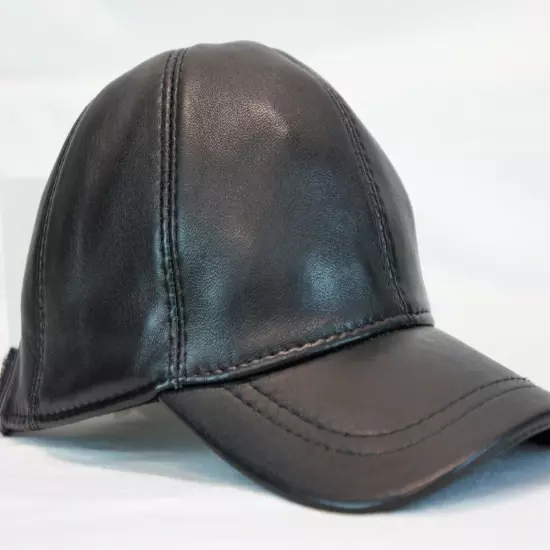 New 100% Real Genuine Lambskin Leather Baseball Cap Hat Sports Visor 40 COLORS