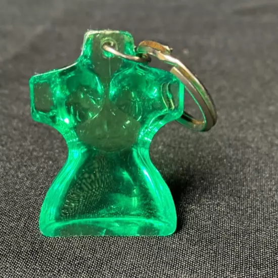 Green Resin Female Torso Key Ring