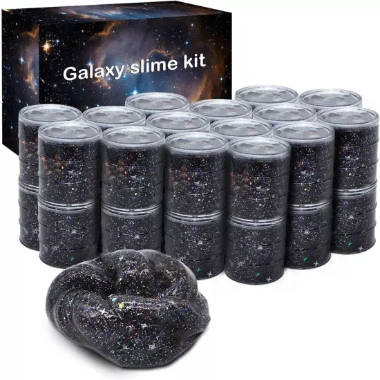 24 Pack Galaxy Star Slime,Party Favor for Kids Girls & Boys,Non Sticky,... 