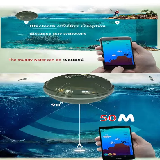 Smart Phone Fish Finder Sonar Fish Finder Bluetooth Intelligent Visual Fishing