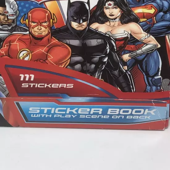 "Justice League" Birthday Party Supplies, Napkins, Sticker Books Cake Toppers 