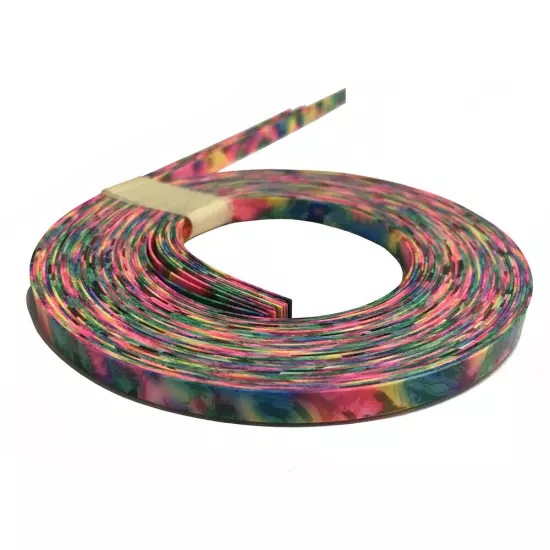 10pcs/lot 5mm x 1000mm 0.46mm Celluloid Strips Binding Purfling Edging 12 Colors