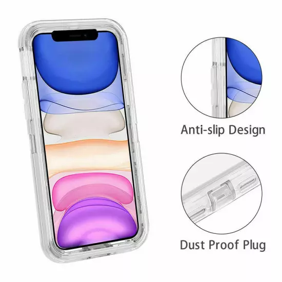 For iPhone 15 16 Pro Max 14 13 12 11 X XR 78 Plus SE Shockproof Clear Cover Case