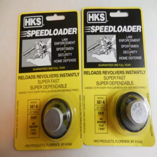 HKS Speedloader; 587-A; 7-Shot; 357 Mag; 2 Pack; Fast & Dependable