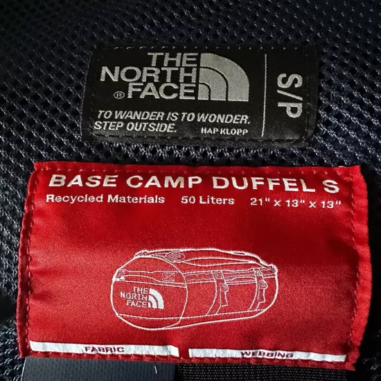 The North Face Small Base Camp Duffel Summit Blue/TNF Black Color NWT