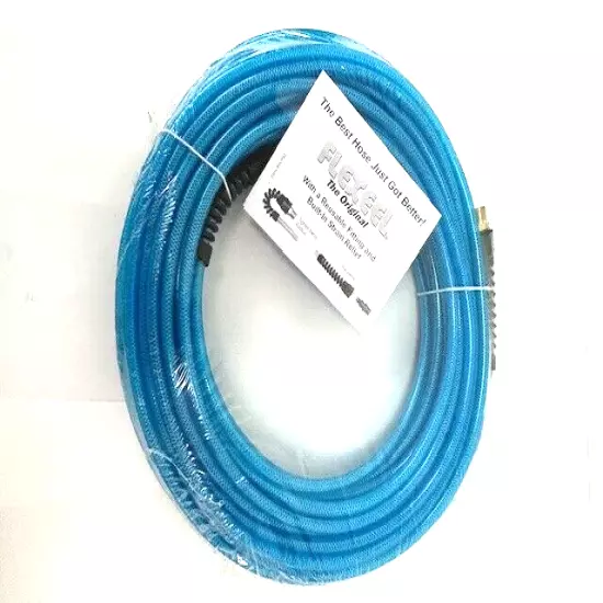 Coilhose Pneumatics PFE41004T FLEXEEL 1/4 x 100' Hose 1/4" MPT Fittings Blue