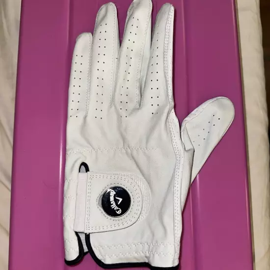 Men's Opti Flex Golf Glove, White, XX-Large, Worn on Left Hand