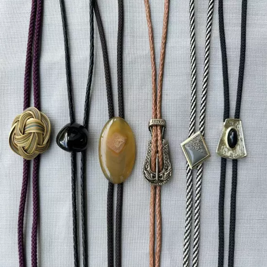 Lot Of 6 Neat B Stock Western Bolo Ties