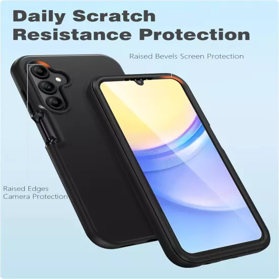 for Samsung Galaxy A15-5G Case: Phone Case with Built-In Screen Protector Protec