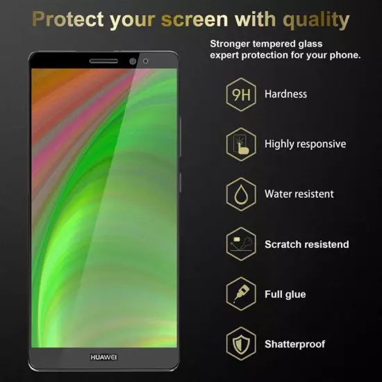 3x Fullcover Tempered Glass for Huawei MATE 8 Screen Protection Film