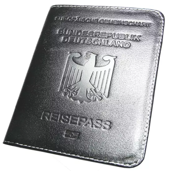 Handmade GERMAN REISEPASS RFID Blocking PASSPORT WALLET HOLDER Case Leather