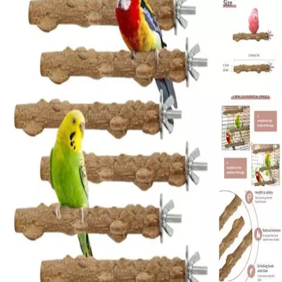 Bird Perches - Natural Wood Stand Branch for Small Birds，Branch Pattern-2