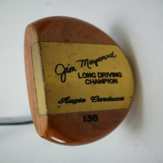 Vintage Jim Maynard Long Drive Champion Augie Carducci Wood Putter Golf Club