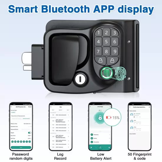 Upgraded RV Door Lock Replacement with Mechanical Keys Fingerprint Password