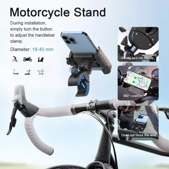 Electric vehicle mobile phone holder cycling bicycle navigation motorcycle: