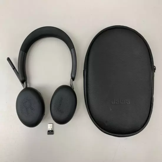 Jabra Evolve2 65 UC Wireless Headphones w/ Dongle & Case | O669