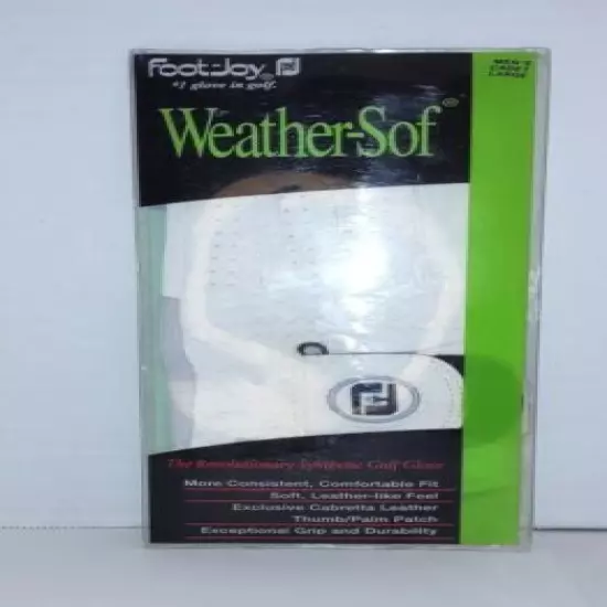 FootJoy Golf Glove Weather-Soft Men's Large White Left-Handed New