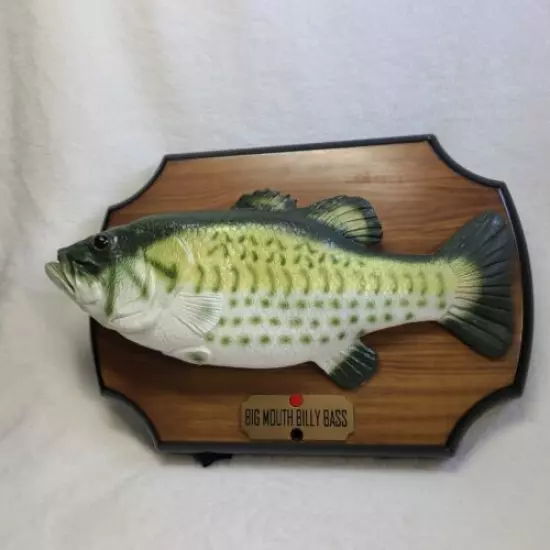 BIG MOUTH BILLY BASS Singing Plaque, Battery Operated